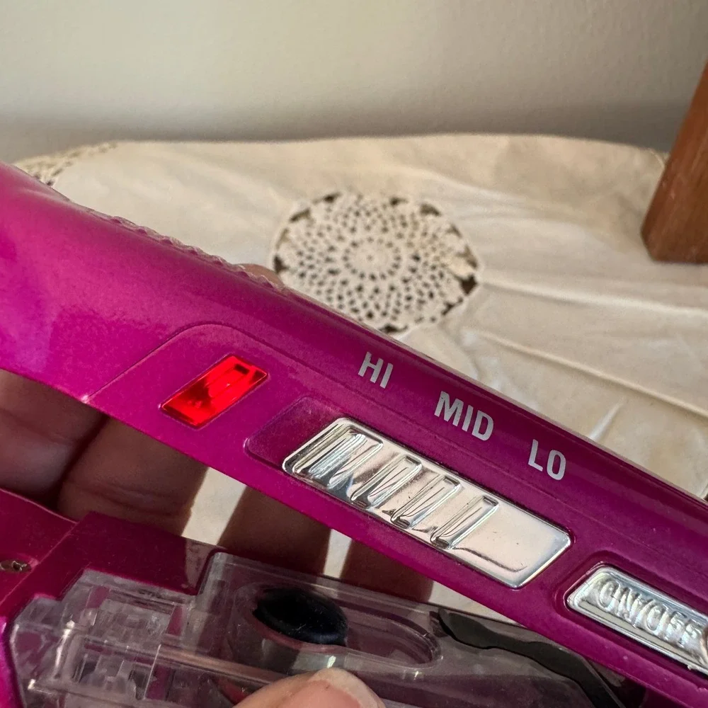 InfinitiPro by Conair Steam Flat Iron Pink Ceramic Hair Straightener Adjustable